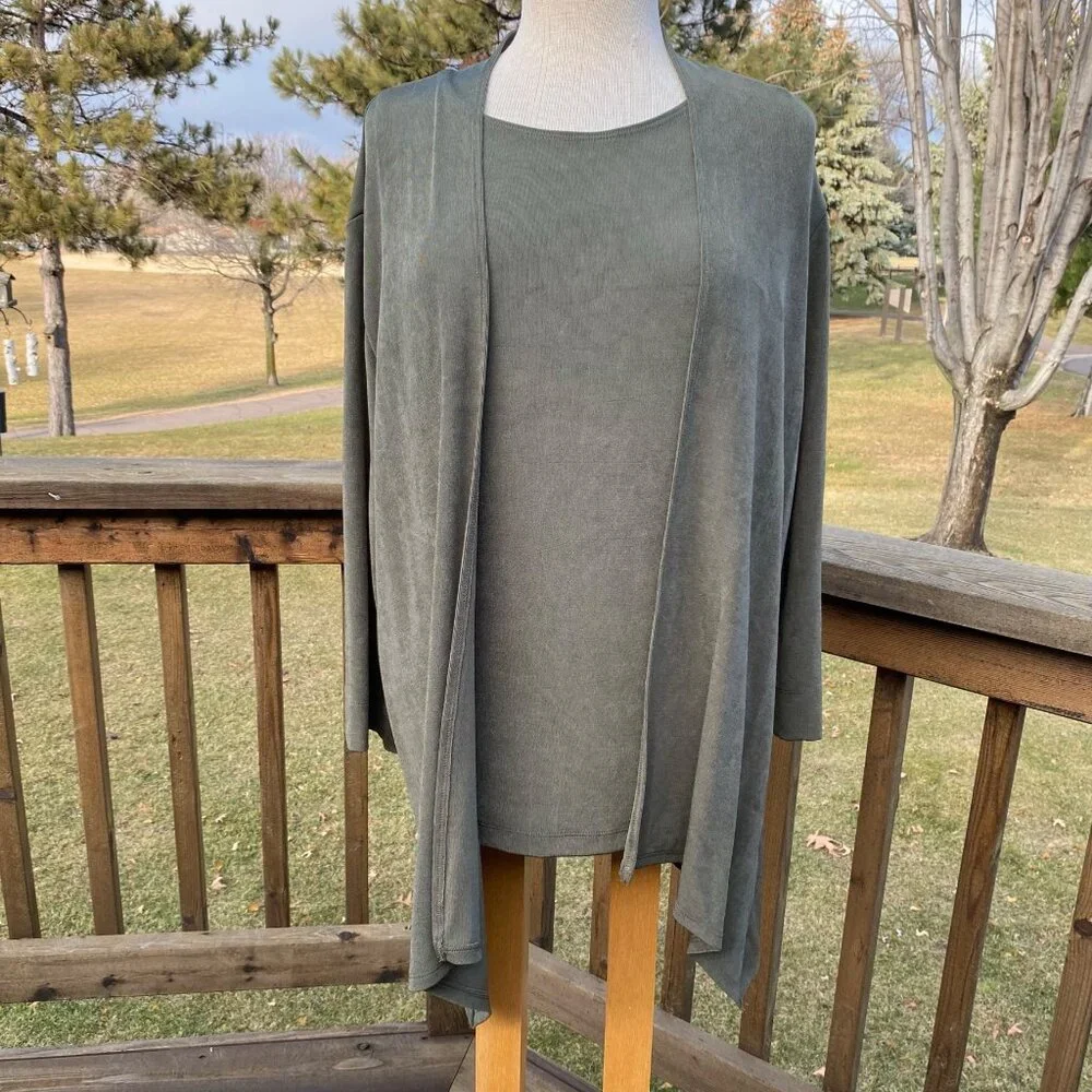 TRAVELERS CLASSIC Back Button Jacket sz 3 (US XL) w/ Tank sz 2 Cypress Fern NWT - Picture 5 of 12
